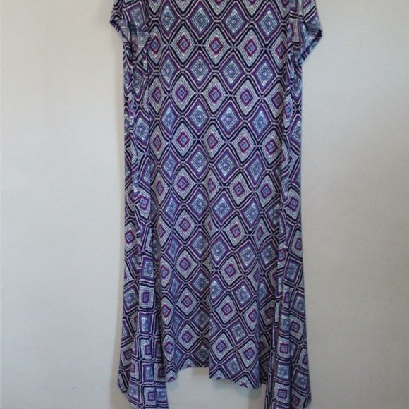 Chico's Diamond Print Dress Midi Stretch H11456 - Picture 9 of 11